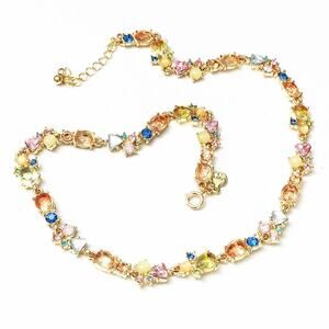 NEW LOFT Dainty Pastel Crystal Necklace